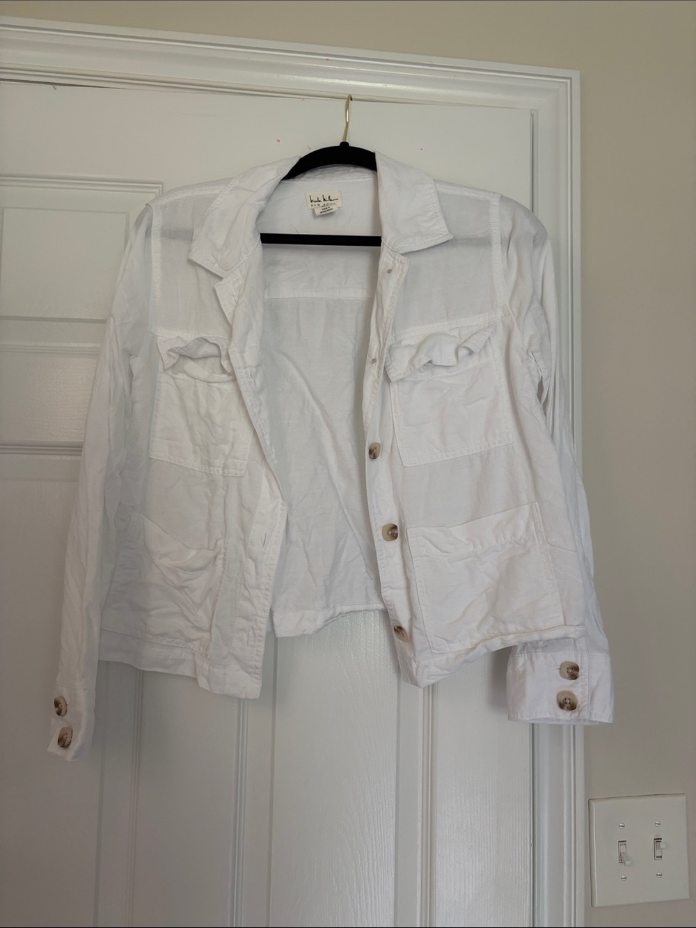 Nicole Miller White Utility Jacket